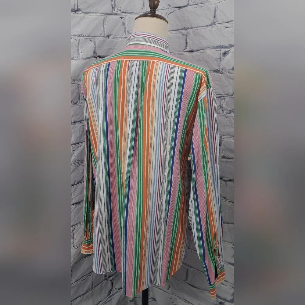 Ralph Lauren Men's Classic Fit Button Down Shirt Colorful Striped Size 2XL XXL - Picture 3 of 12